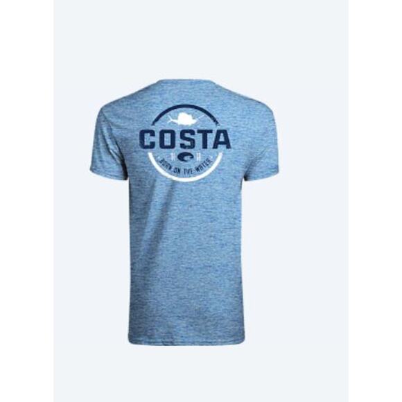 NWT Costa Del Mar Technical Insignia Sailfish T-Shirt in Royal Blue size Small - Picture 1 of 7